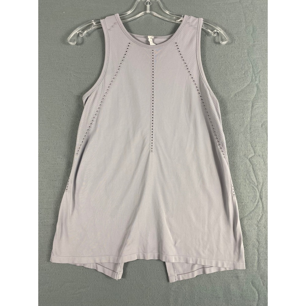 Athleta Foothill Tank XS Lavender Purple Perforated Split Back Running Yoga Top